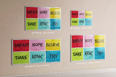 Tableau magnétique mural Tableau de motivation