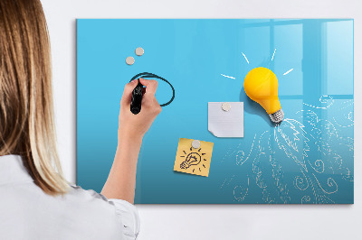 Tableau magnétique mural Dessin d'ampoule