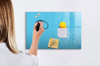 Tableau magnétique mural Dessin d'ampoule