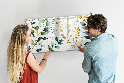 Tableau effaçable magnétique Motif de feuilles de plantes
