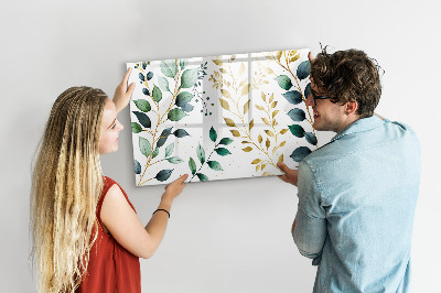 Tableau effaçable magnétique Motif de feuilles de plantes