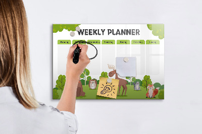 Tableau effaçable magnétique Plan de cours