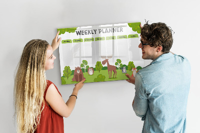 Tableau effaçable magnétique Plan de cours