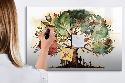 Tableau verre magnétique Arbre généalogique