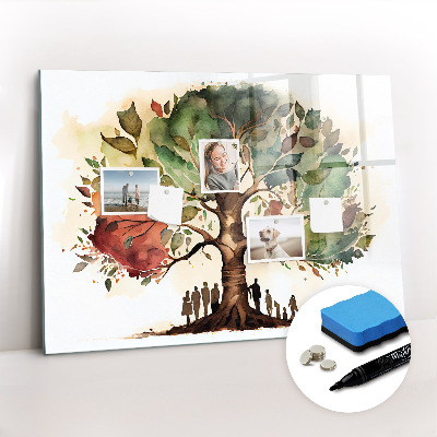 Tableau verre magnétique Arbre généalogique