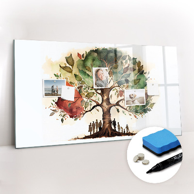 Tableau verre magnétique Arbre généalogique