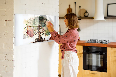 Tableau verre magnétique Arbre généalogique