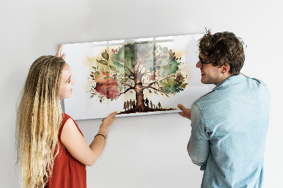 Tableau verre magnétique Arbre généalogique