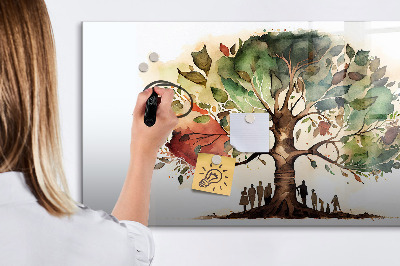 Tableau verre magnétique Arbre généalogique