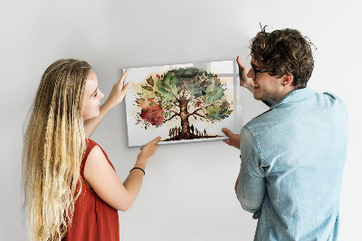 Tableau verre magnétique Arbre généalogique
