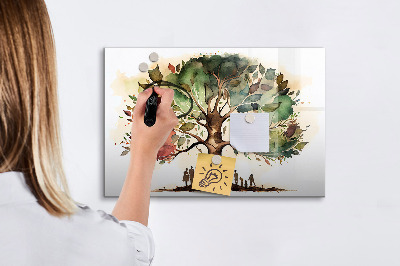 Tableau verre magnétique Arbre généalogique