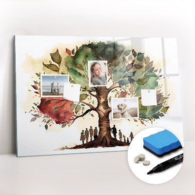 Tableau verre magnétique Arbre généalogique