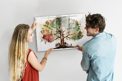Tableau verre magnétique Arbre généalogique