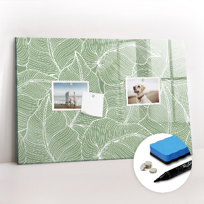 Tableau magnétique mural Motif de feuilles naturelles