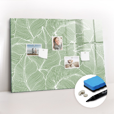 Tableau magnétique mural Motif de feuilles naturelles