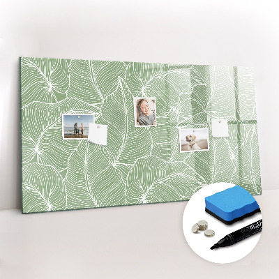 Tableau magnétique mural Motif de feuilles naturelles