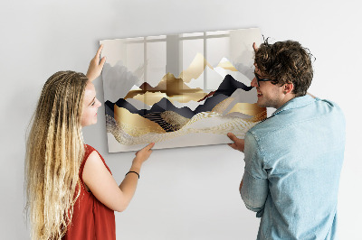 Tableau magnétique mural Abstraction des montagnes