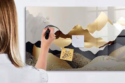 Tableau magnétique mural Abstraction des montagnes