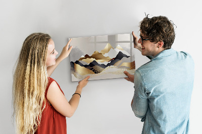 Tableau magnétique mural Abstraction des montagnes