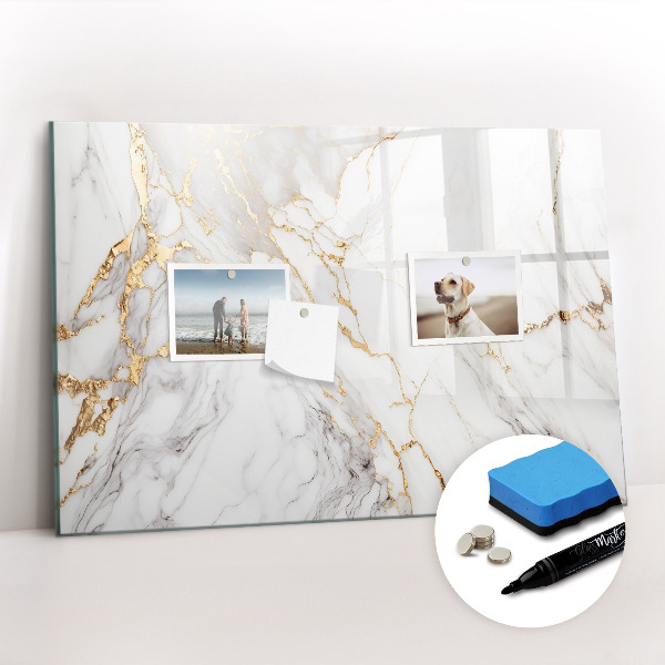 Tableau effaçable magnétique Marbre décoratif