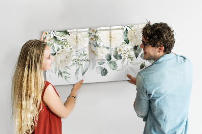 Tableau verre magnétique Fleurs