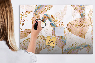 Tableau effaçable magnétique Motif de feuille naturelle