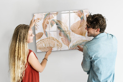Tableau effaçable magnétique Motif de feuille naturelle