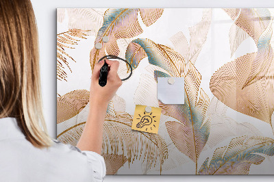 Tableau effaçable magnétique Motif de feuille naturelle