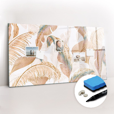 Tableau effaçable magnétique Motif de feuille naturelle