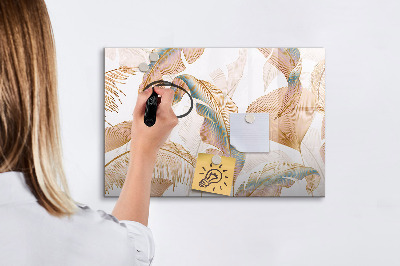 Tableau effaçable magnétique Motif de feuille naturelle