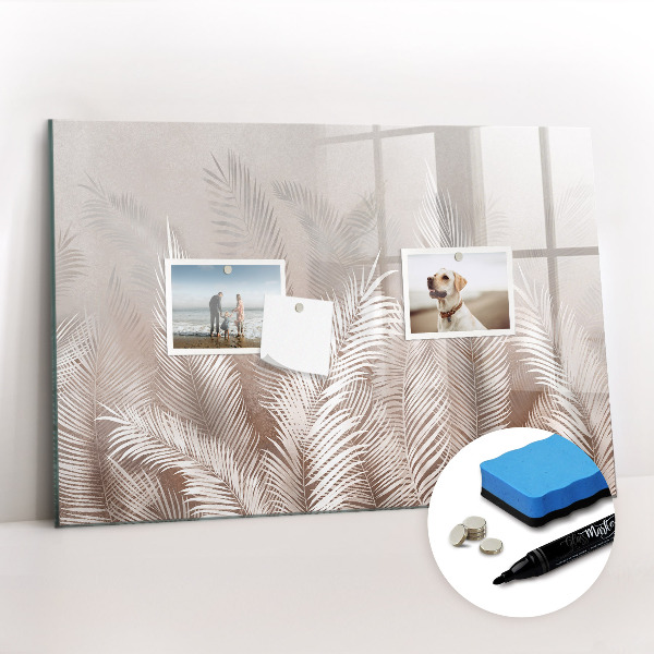 Tableau effaçable magnétique Feuilles tropicales