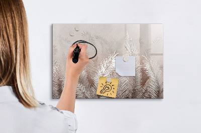 Tableau effaçable magnétique Feuilles tropicales
