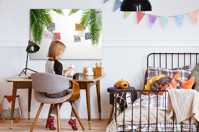 Tableau verre magnétique Feuilles de palmier nature