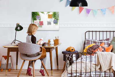 Tableau verre magnétique Feuilles de palmier nature