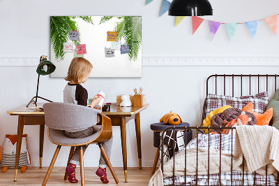 Tableau verre magnétique Feuilles de palmier nature