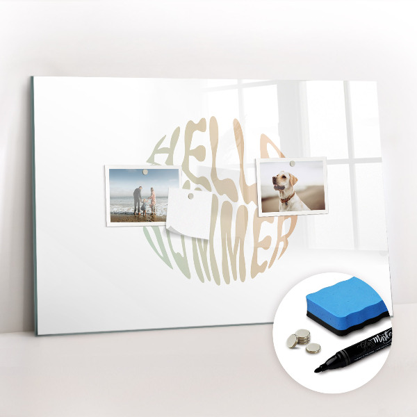 Tableau effaçable magnétique Bonjour l'été