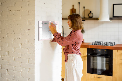 Tableau magnétique mural Agenda mensuel pour enfants