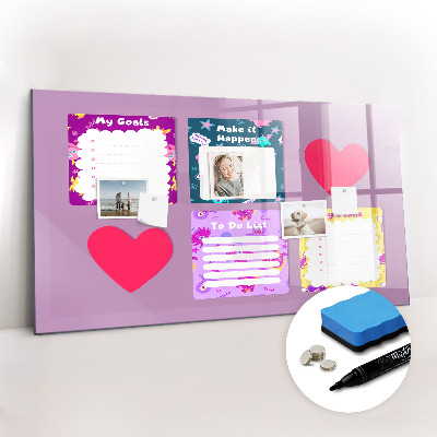 Tableau effaçable magnétique Notes de monstre