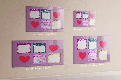 Tableau effaçable magnétique Notes de monstre