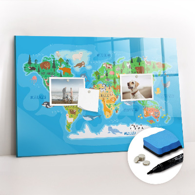 Tableau effaçable magnétique Carte de dessin animé