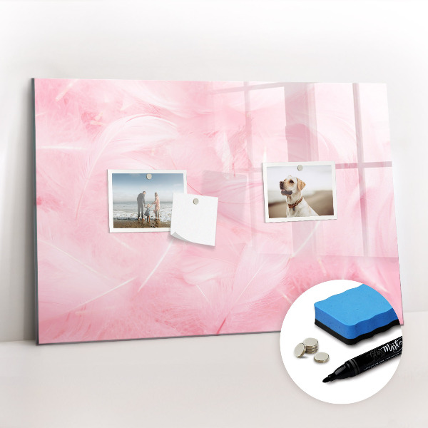 Tableau magnétique mural Abstraction de plumes