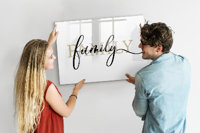 Tableau effaçable magnétique La famille d'inscriptions