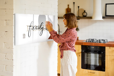 Tableau effaçable magnétique La famille d'inscriptions