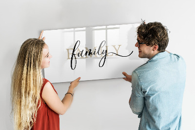 Tableau effaçable magnétique La famille d'inscriptions