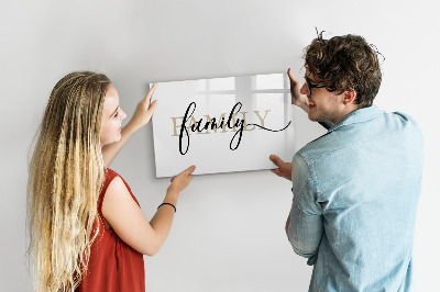 Tableau effaçable magnétique La famille d'inscriptions