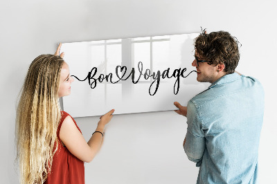 Tableau verre magnétique L'inscription bon voyage