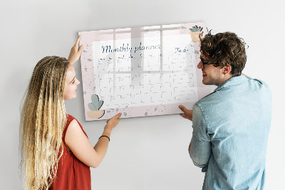 Tableau effaçable magnétique planificateur mensuel