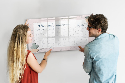 Tableau effaçable magnétique planificateur mensuel