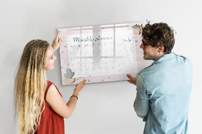 Tableau effaçable magnétique planificateur mensuel