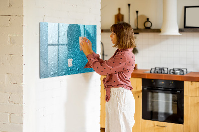 Tableau verre magnétique Gouttes d'eau